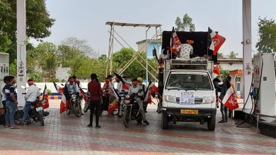 Photo of संभागस्तरीय बुढ़ादेव रथ के स्वागत में क्रांति सेना ने किया 40 किमी लम्बा बाईक रैली ।