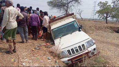 Photo of तरबूज से भरी पिकअप अनियंत्रित होकर घुसी नाले में, तरबूज लूटने उमड़ी लोगो की भीड़