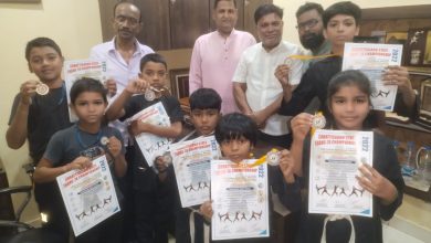 Photo of योगा आयोग के सदस्य ने खिलाड़ियों का उत्साह बढ़ाया