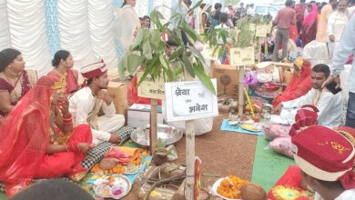 Photo of मुख्यमंत्री कन्या विवाह योजनांतर्गत 41 जोड़ों का हुआ सामूहिक विवाह।