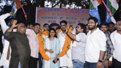 Photo of कोटा विधानसभा के प्रथम नगर आगमन पर प्रदेश अध्यक्ष आकाश शर्मा, और प्रदेश प्रभारी डॉ.पलक वर्मा का हुआ भव्य स्वागत।